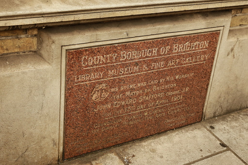 Brighton library plaque