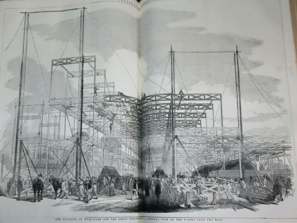 Crystal Palace being built
