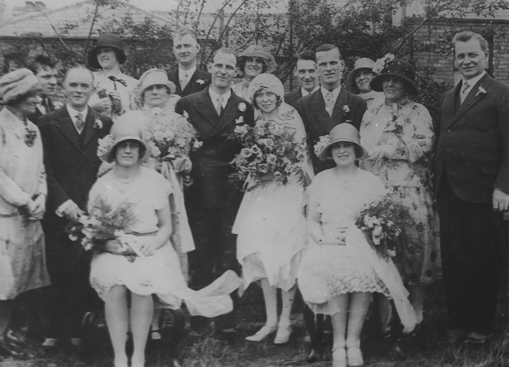 Geoff and Madge Larard's Wedding, 1928