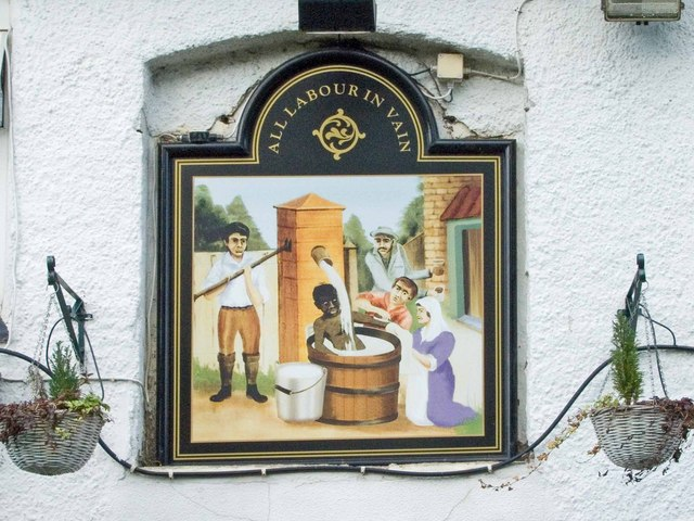 All Labour in Vain pub sign