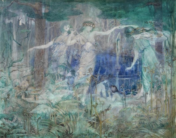 Pan! Pan! O Pan!Bring Back thy Reign Again Upon the Earth, 1914 by Olive Leared