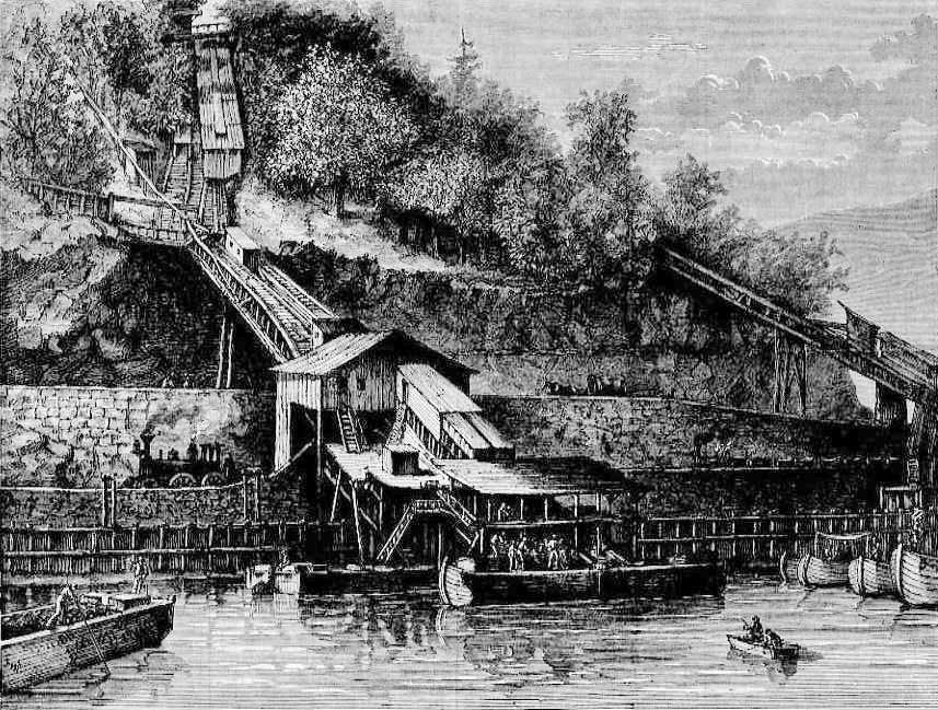 Chutes Loading the Canal Boats on the Lehigh Canal, Pennsylvania
