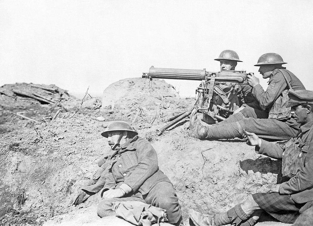 Vickers machine gun in the Battle of Passchendaele, 1917