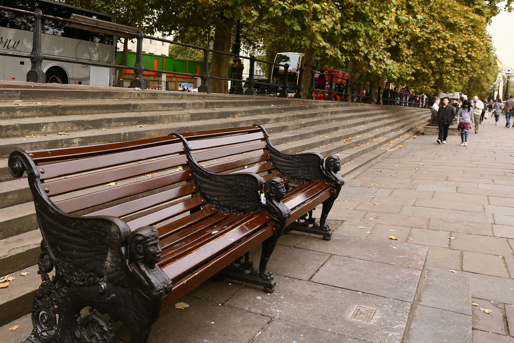 Seats on Westminster Embankment